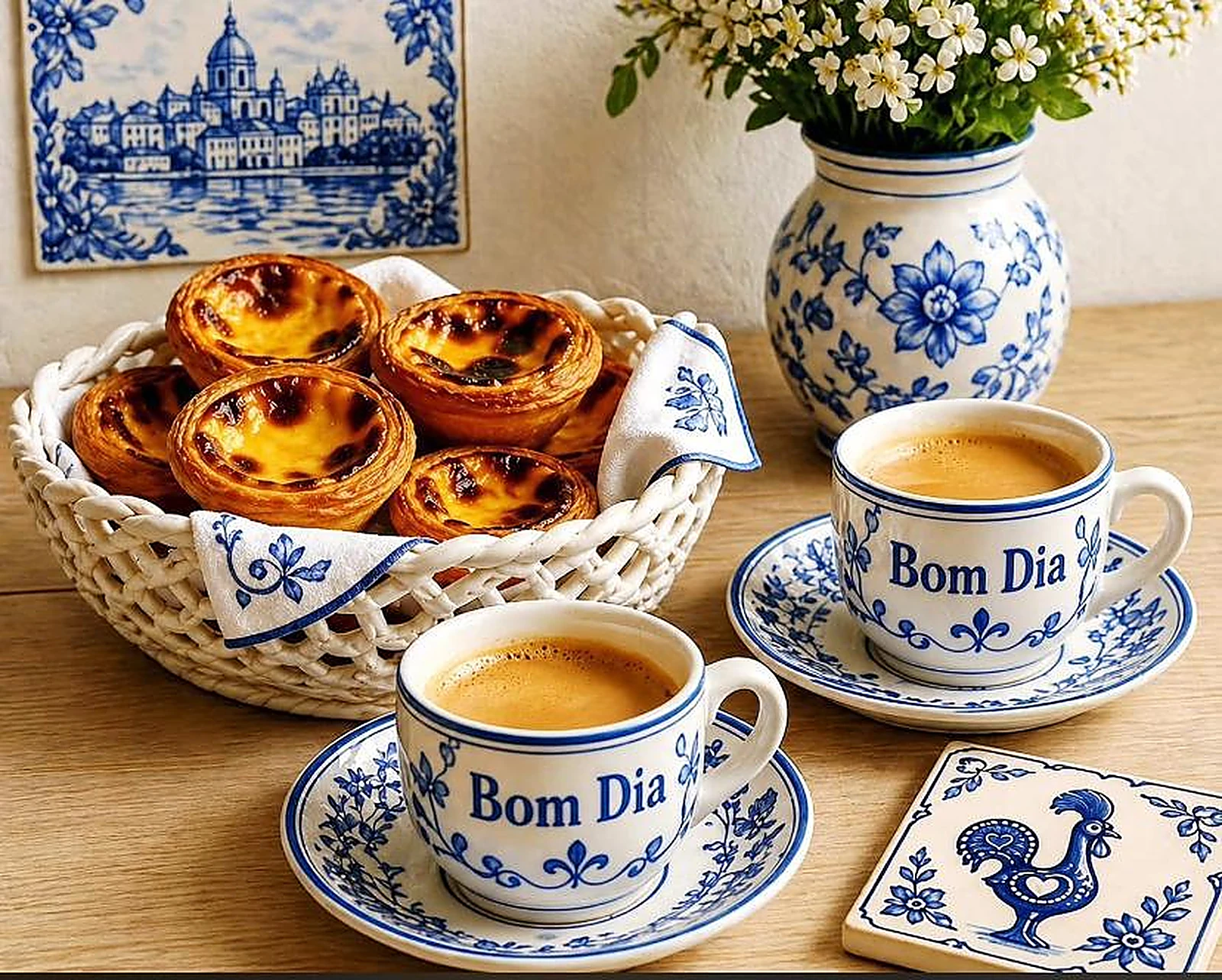 Pastel de Nata with coffee
